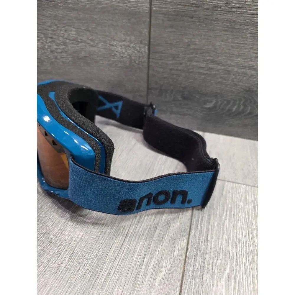 ANON SNOWBOARD GOGGLES, BRIGHT BLUE WITH MIRROR LENS + BAG A009375